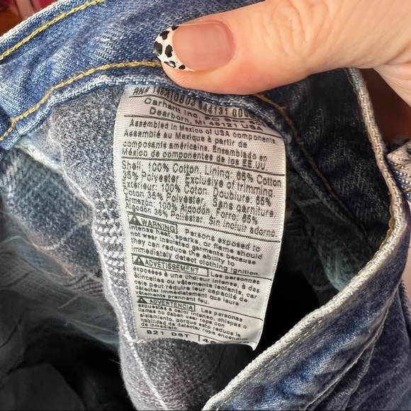 Carhartt Flannel Lined Relaxed Fit Jeans B21 DST, size 46x30 - Picture 2 of 6